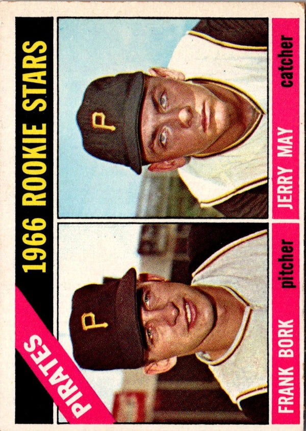 1966 Topps Pirates Rookies - Frank Bork/Jerry May #123 VG-EX