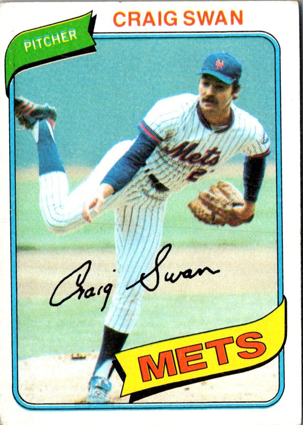 1980 O-Pee-Chee Craig Swan #1