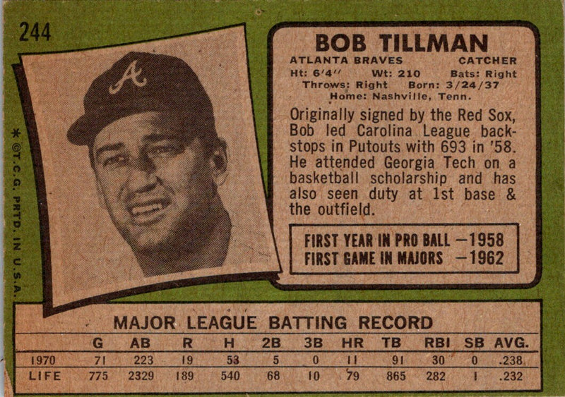1971 Topps Bob Tillman