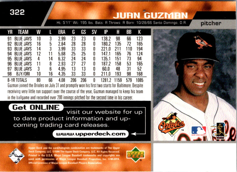 1999 Upper Deck Juan Guzman