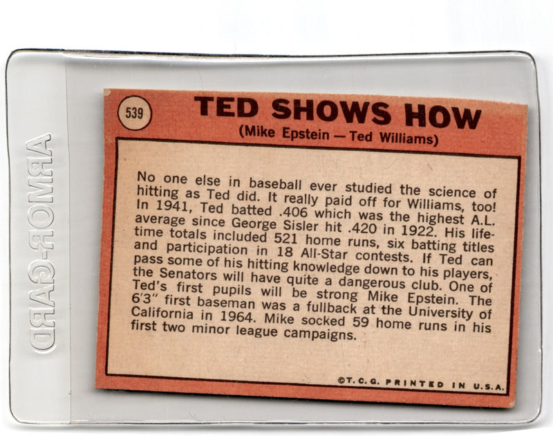 1969 Topps Ted Williams