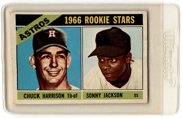 1966 Topps Astros Rookies - Chuck Harrison/Sonny Jackson #244 Rookie EX