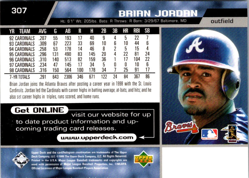 1999 Upper Deck Brian Jordan