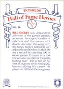 1983 Donruss Hall of Fame Heroes Bill Dickey