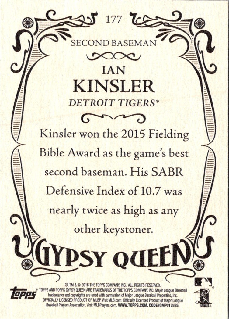 2016 Topps Gypsy Queen Ian Kinsler