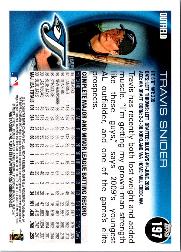2010 Topps Opening Day Travis Snider