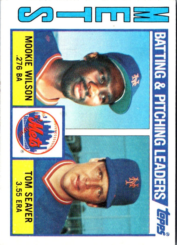1984 Topps Mets Batting & Pitching Leaders/Checklist #246