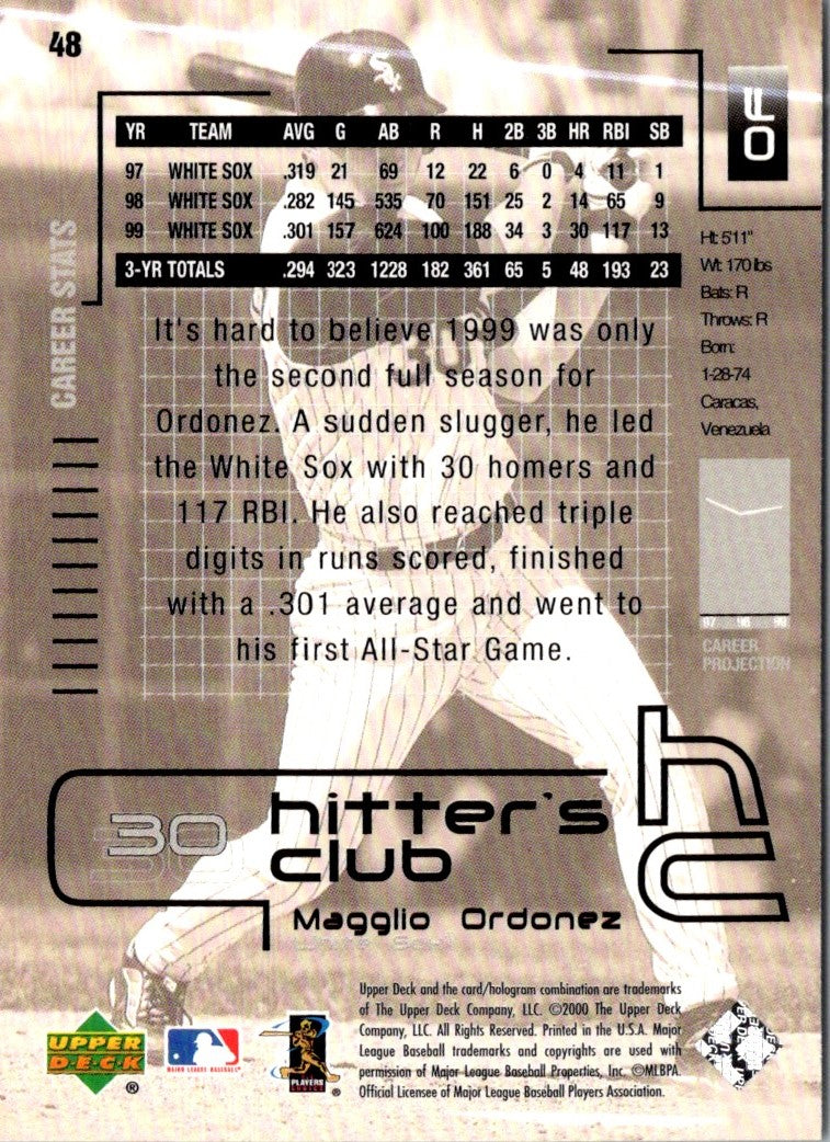 2000 Upper Deck Hitter's Club Magglio Ordonez