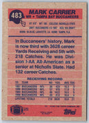 1991 Topps Football Mark Carrier