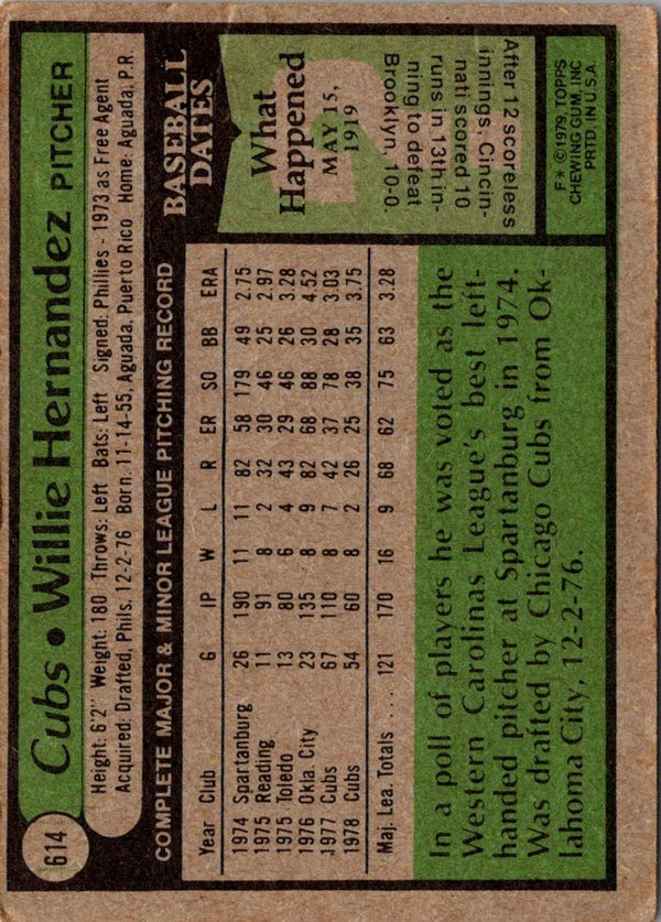 1979 Topps Willie Hernandez #614