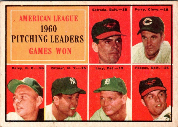 1961 Topps AL Pitching Leaders #48 VG-EX