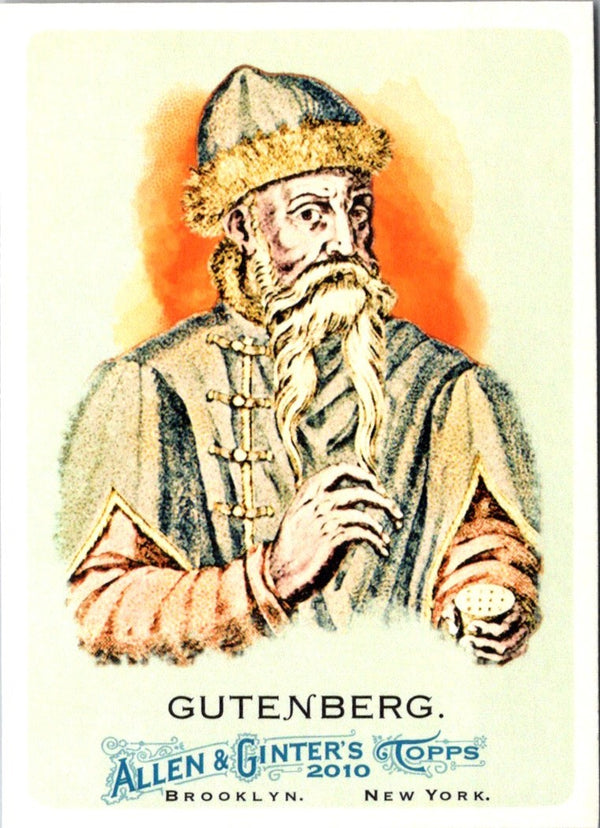 2010 Topps Allen & Ginter Johannes Gutenberg #129