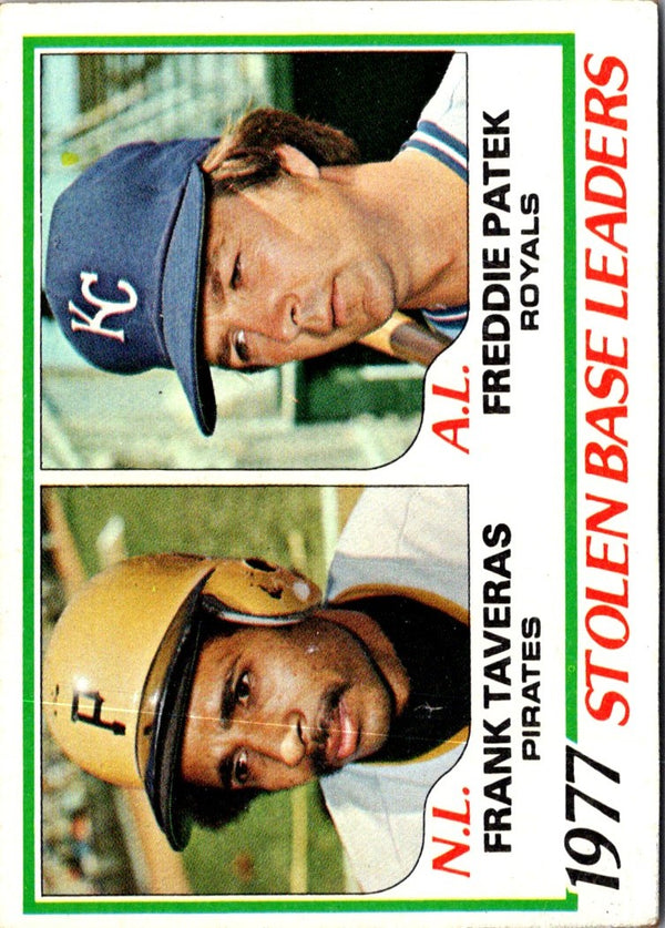 1978 Topps 1977 Stolen Base Leaders - Frank Taveras/Freddie Patek #204
