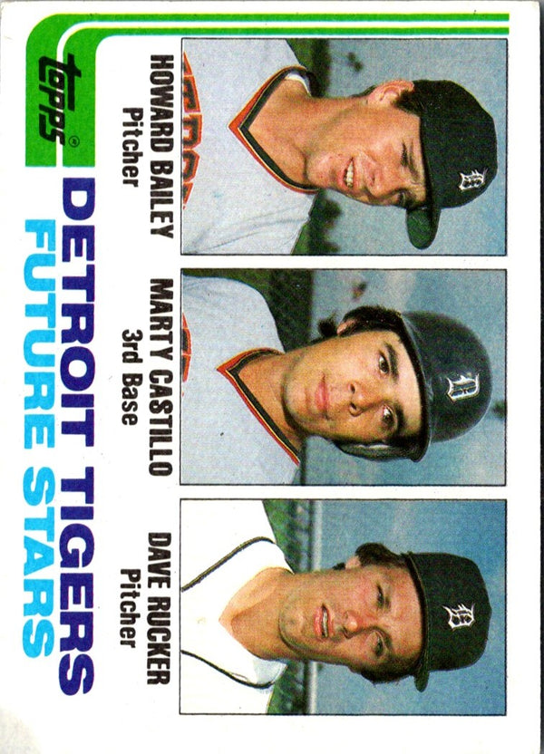 1982 Topps Tigers Future Stars - Howard Bailey/Marty Castillo/Dave Rucker #261 Rookie