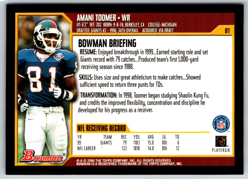 2000 Bowman Amani Toomer