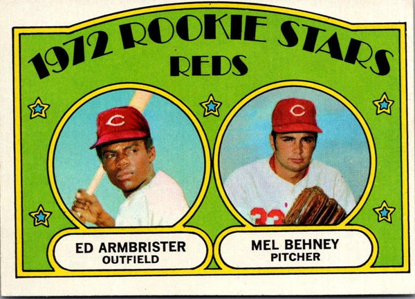 1972 Topps Reds Rookies - Ed Armbrister/Mel Behney #524 Rookie VG-EX