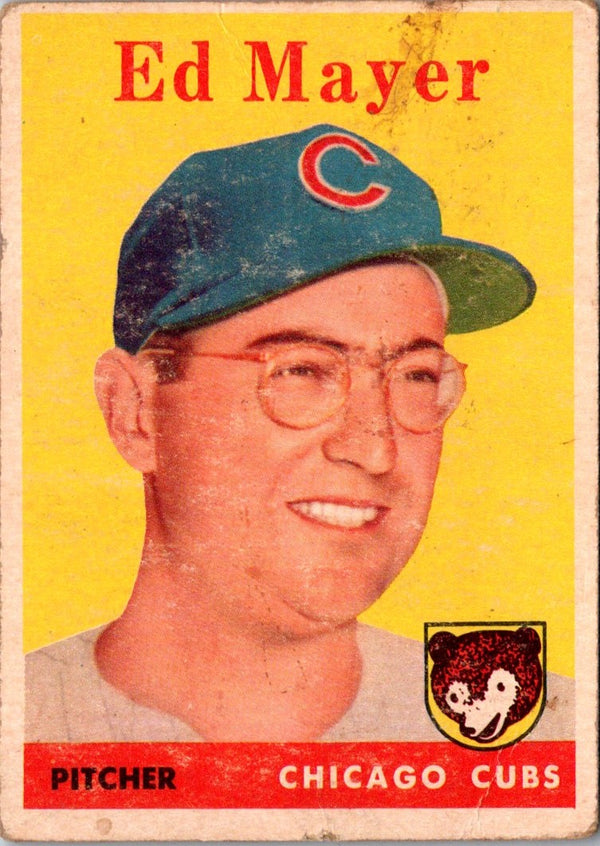 1958 Topps Ed Mayer #461 Rookie GOOD