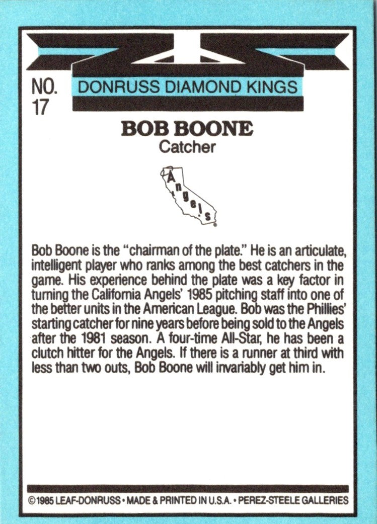 1986 Diamond Kings Bob Boone