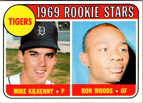 1969 Topps Tigers Rookies - Mike Kilkenny/Ron Woods #544 Rookie EX