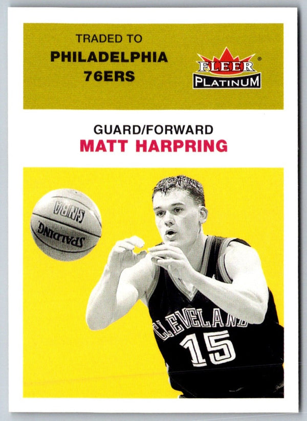 2001 Fleer Platinum Matt Harpring #61