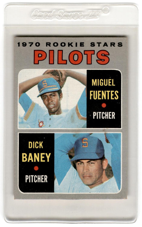 1970 Topps Pilots Rookies - Miguel Fuentes/Dick Baney #88 EX