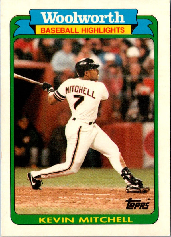 1990 Topps Woolworth Baseball Highlights Kevin Mitchell #32
