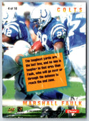 1996 Pinnacle Die Cut Jerseys Marshall Faulk