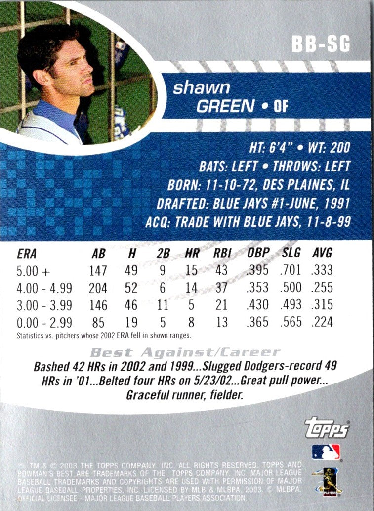 2003 Bowman's Best Shawn Green