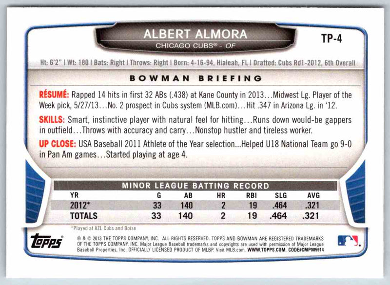 2013 Bowman Albert Almora