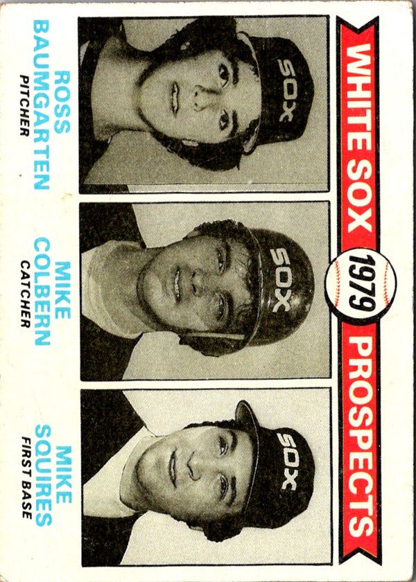 1979 Topps White Sox Prospects - Ross Baumgarten/Mike Colbern/Mike Squires #704 Rookie