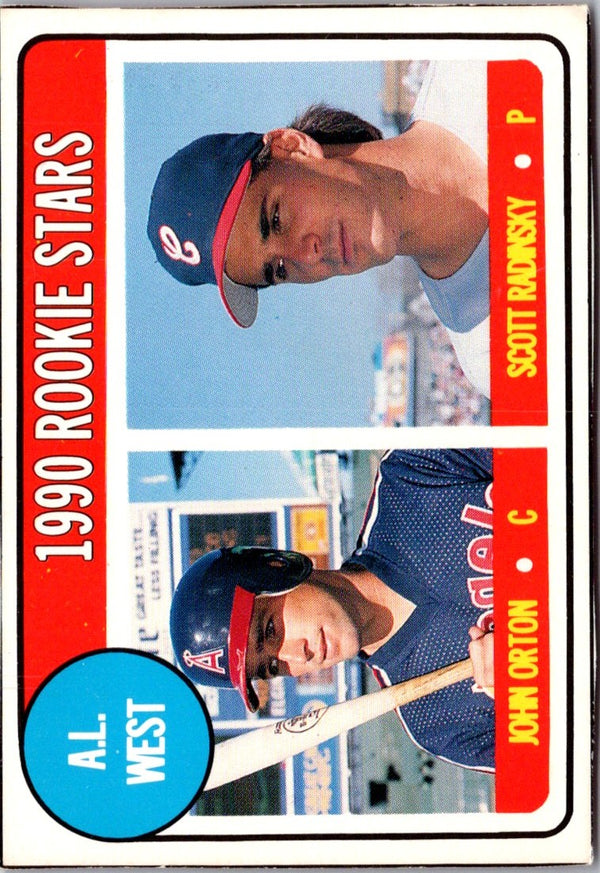 1990 Baseball Card Magazine '69 Topps Replicas AL West Rookies (John Orton/Scott Radinsky) #50