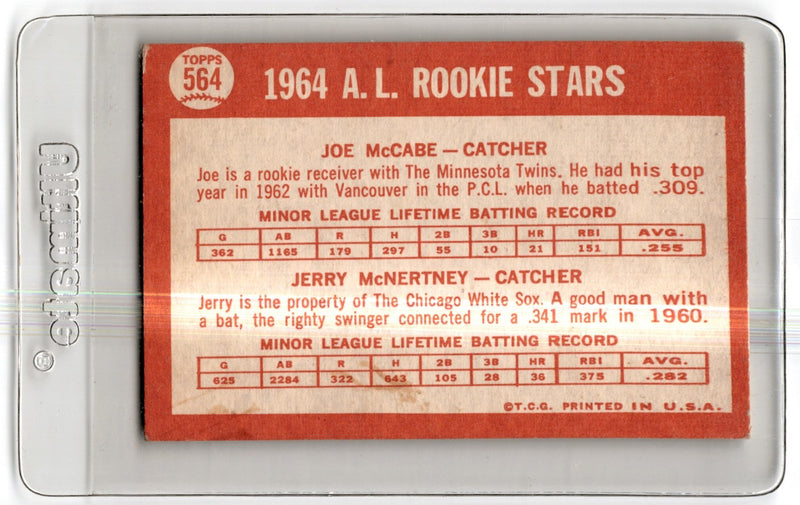 1964 Topps 1964 A.League Rookie Stars - Joe McCabe/Jerry McNertney