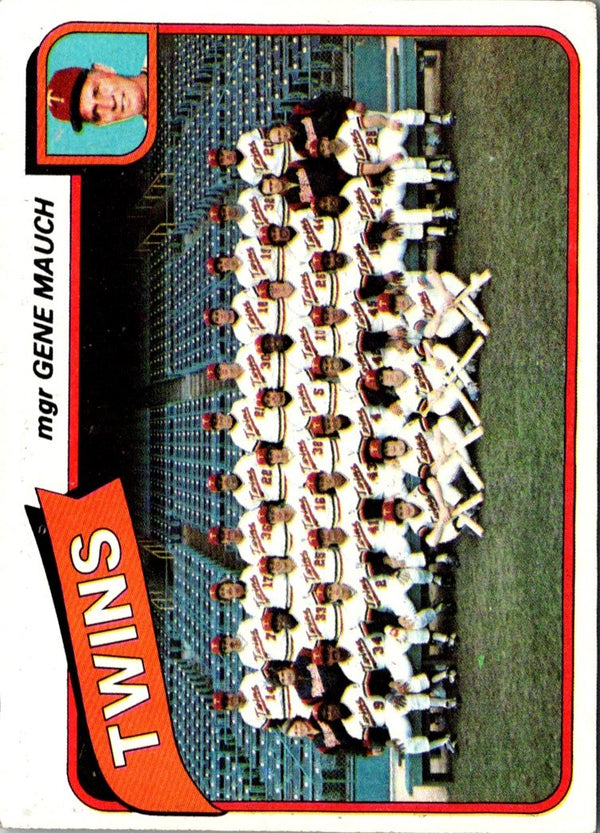 1980 Topps Minnesota Twins - Gene Mauch #328 NM-MT