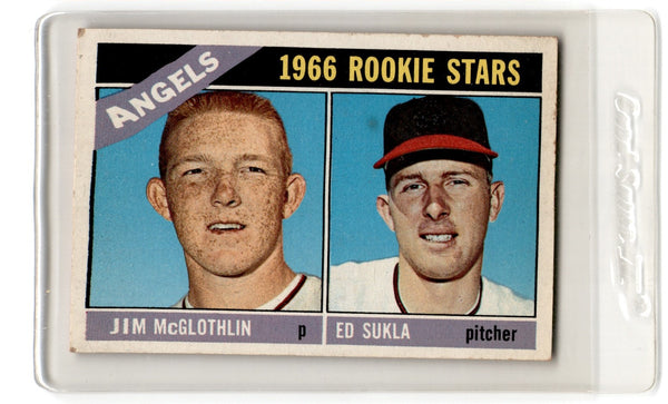 1966 Topps Angels Rookies - Jim McGlothlin/Ed Sukla #417 Rookie EX
