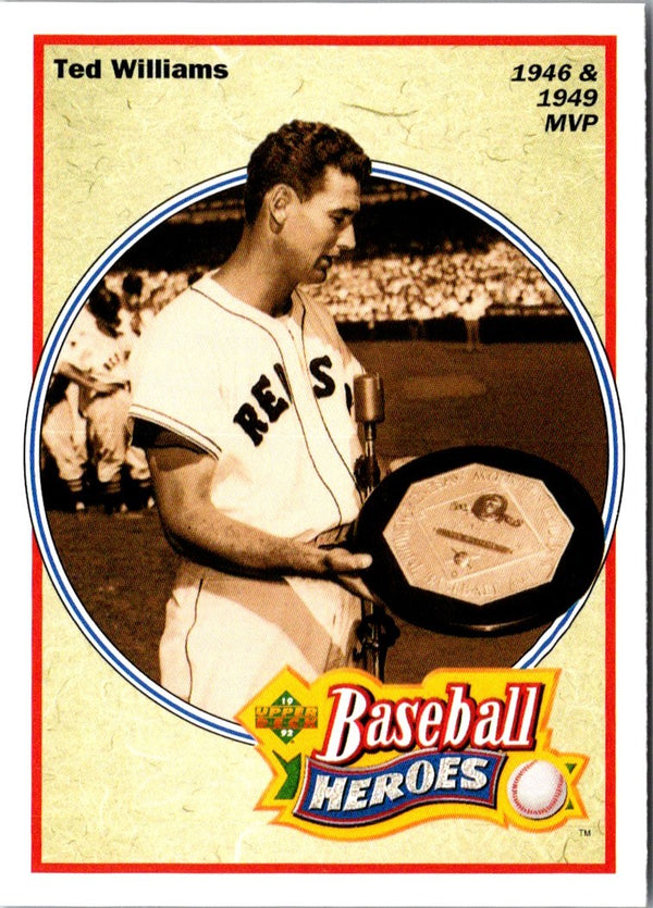1992 Upper Deck Baseball Heroes Ted Williams Ted Williams #NNO