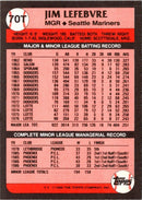 1989 Topps Traded Jim Lefebvre