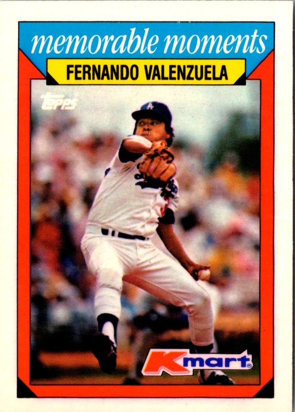 1988 Topps Kmart Memorable Moments Fernando Valenzuela #31