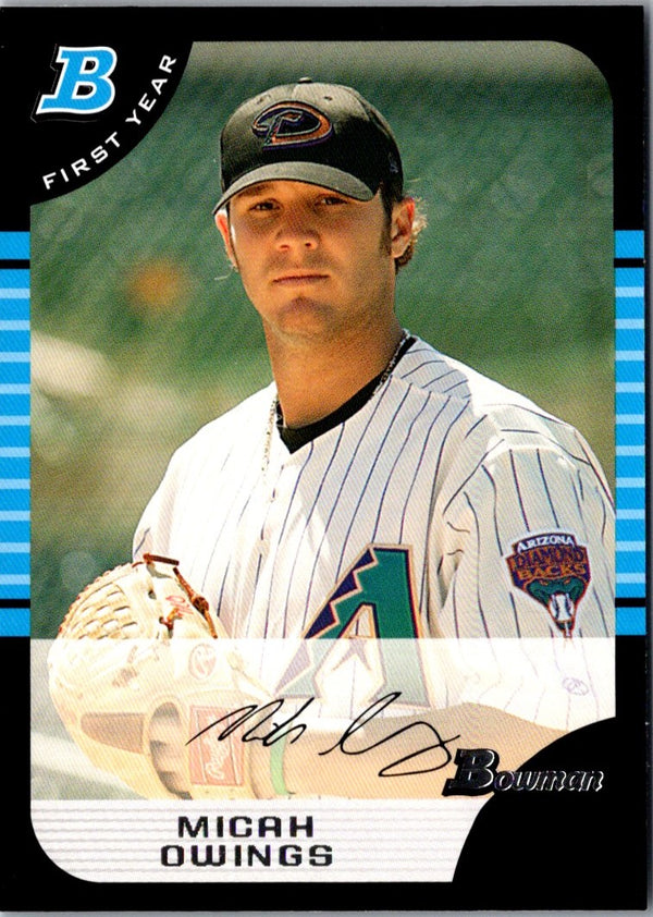 2005 Bowman Chrome Draft Picks & Prospects Micah Owings #BDP108 Rookie