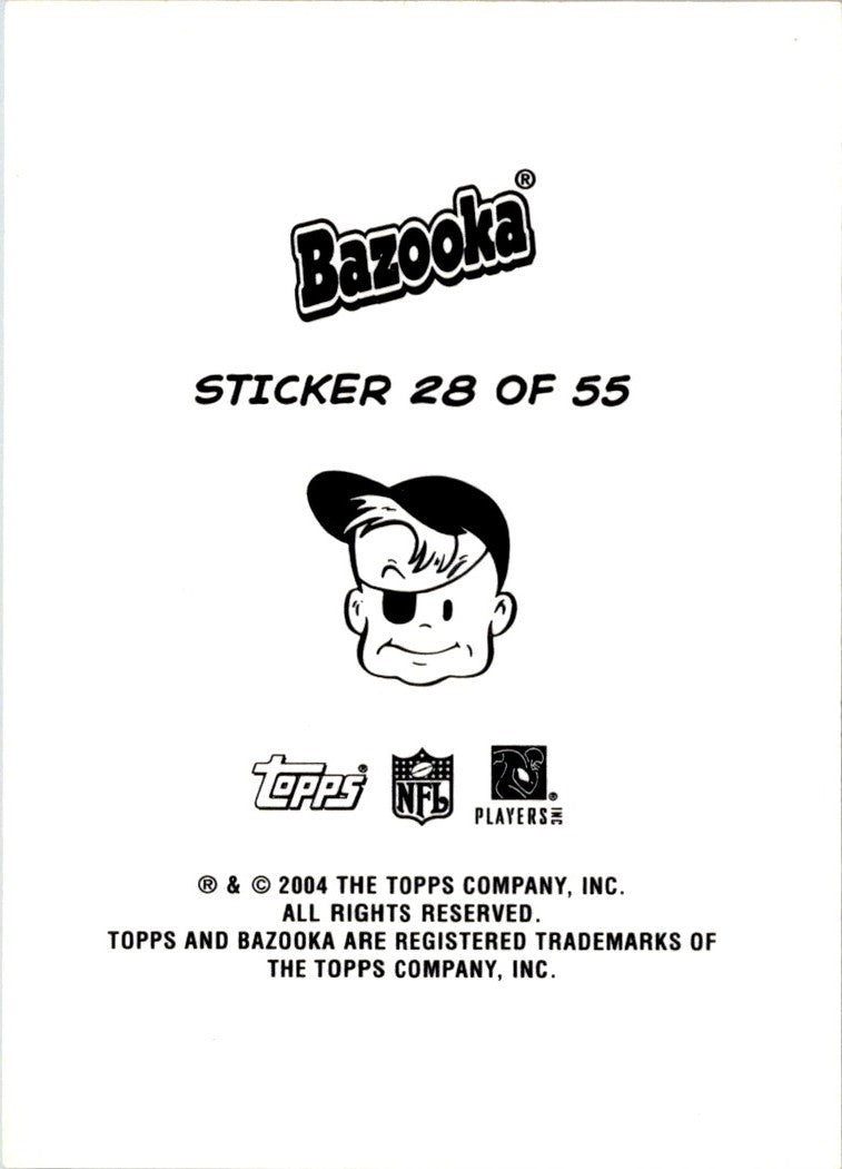 2004 Bazooka Stickers Isaac Bruce/Keenan McCardell/Donald Driver/Tim Brown