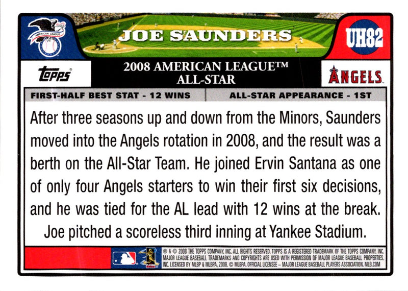 2008 Topps Updates & Highlights Joe Saunders