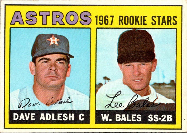 1967 Topps Astros Rookies - Dave Adlesh/Lee Bales #51 Rookie VG-EX