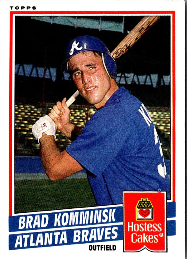 1985 Topps Hostess Atlanta Braves Brad Komminsk #13