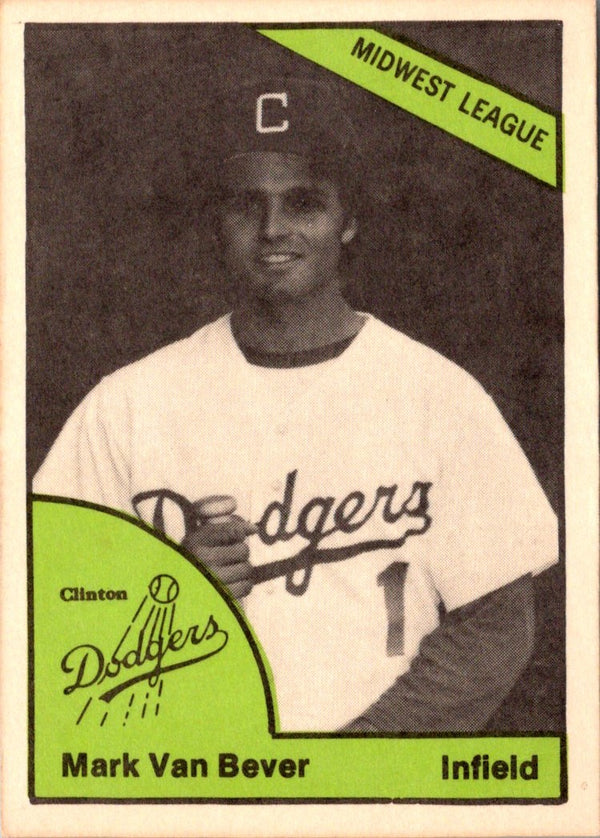 1978 TCMA Clinton Dodgers Mark Van Bever #292