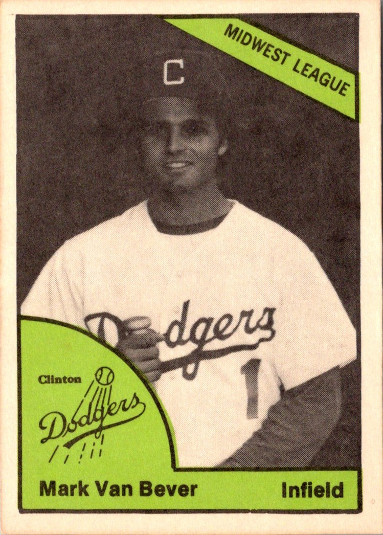 1978 TCMA Clinton Dodgers Mark Van Bever