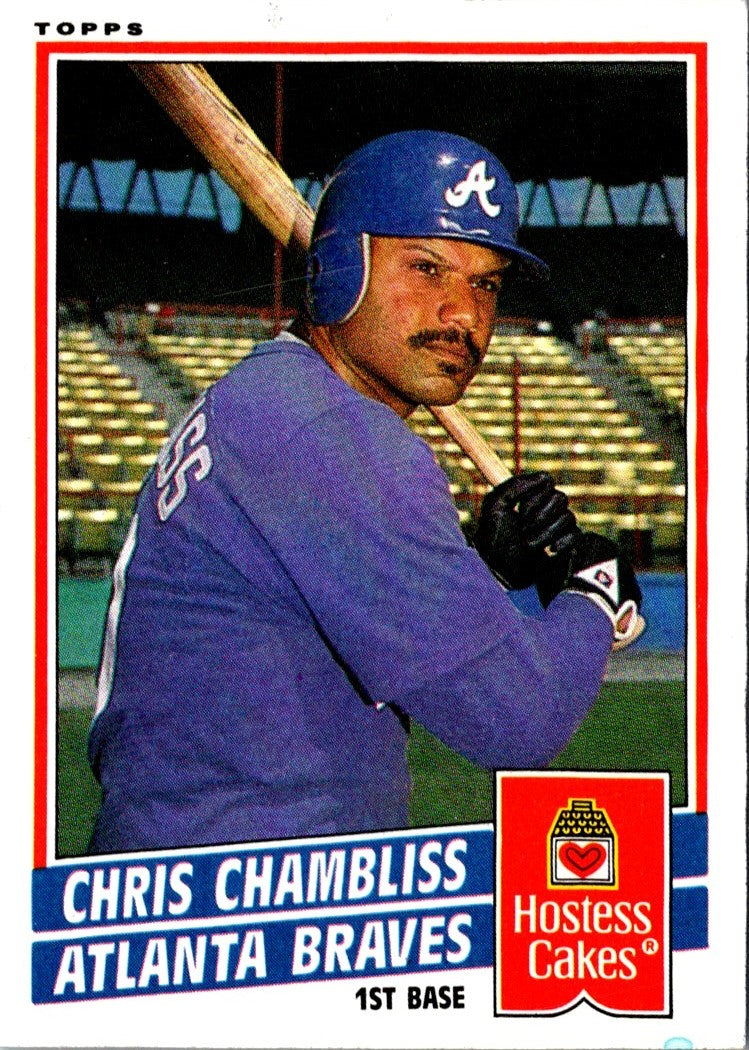 1985 Topps Hostess Atlanta Braves Chris Chambliss