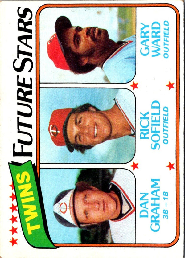 1980 Topps Twins Future Stars - Dan Graham/Rick Sofield/Gary Ward #669 Rookie