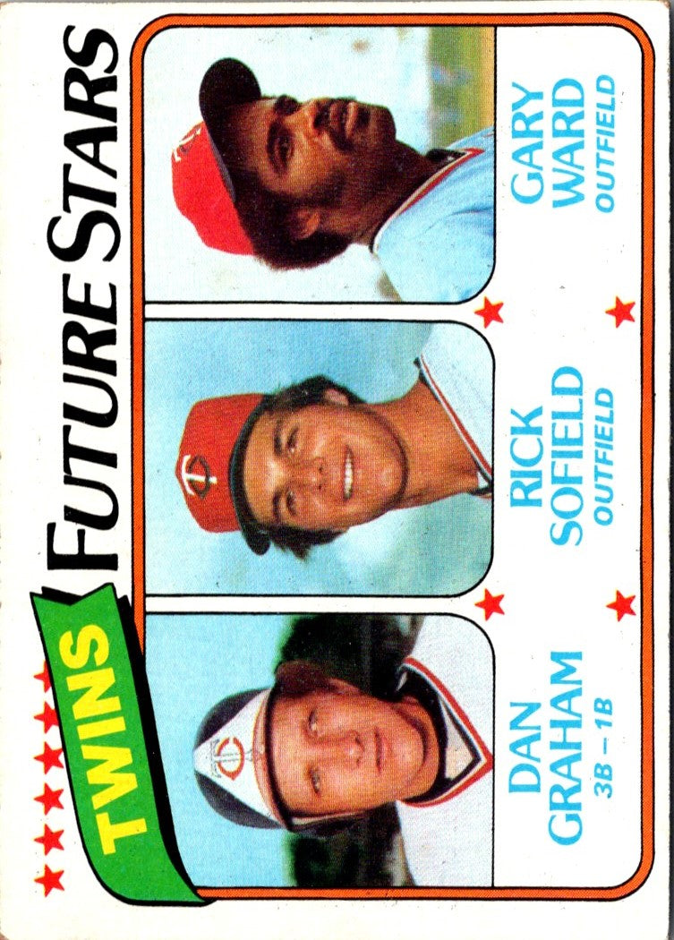 1980 Topps Twins Future Stars - Dan Graham/Rick Sofield/Gary Ward