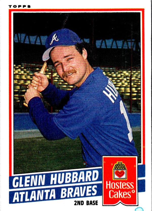 1985 Topps Hostess Atlanta Braves Glenn Hubbard #12