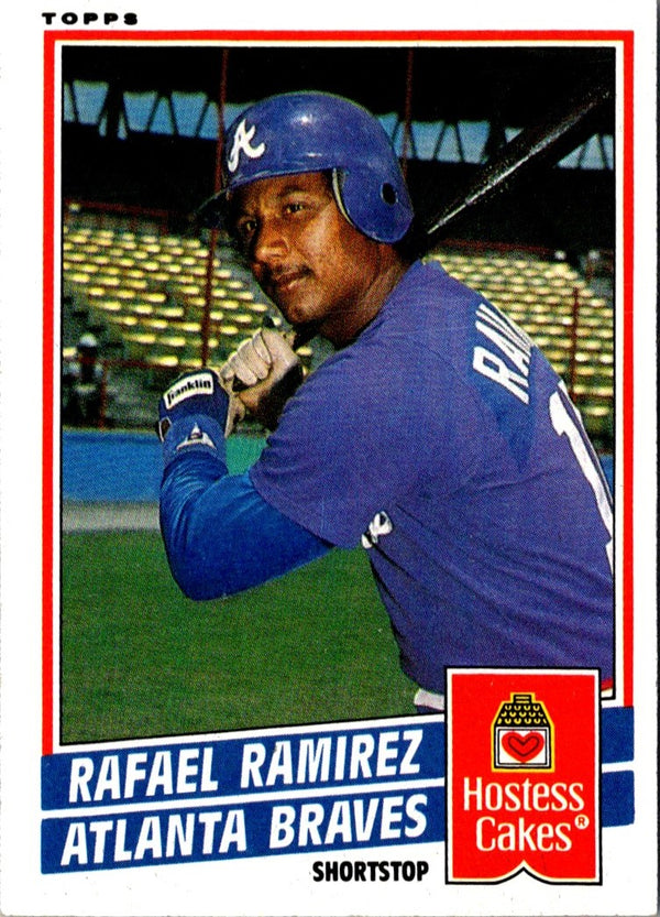 1985 Topps Hostess Atlanta Braves Rafael Ramirez #20