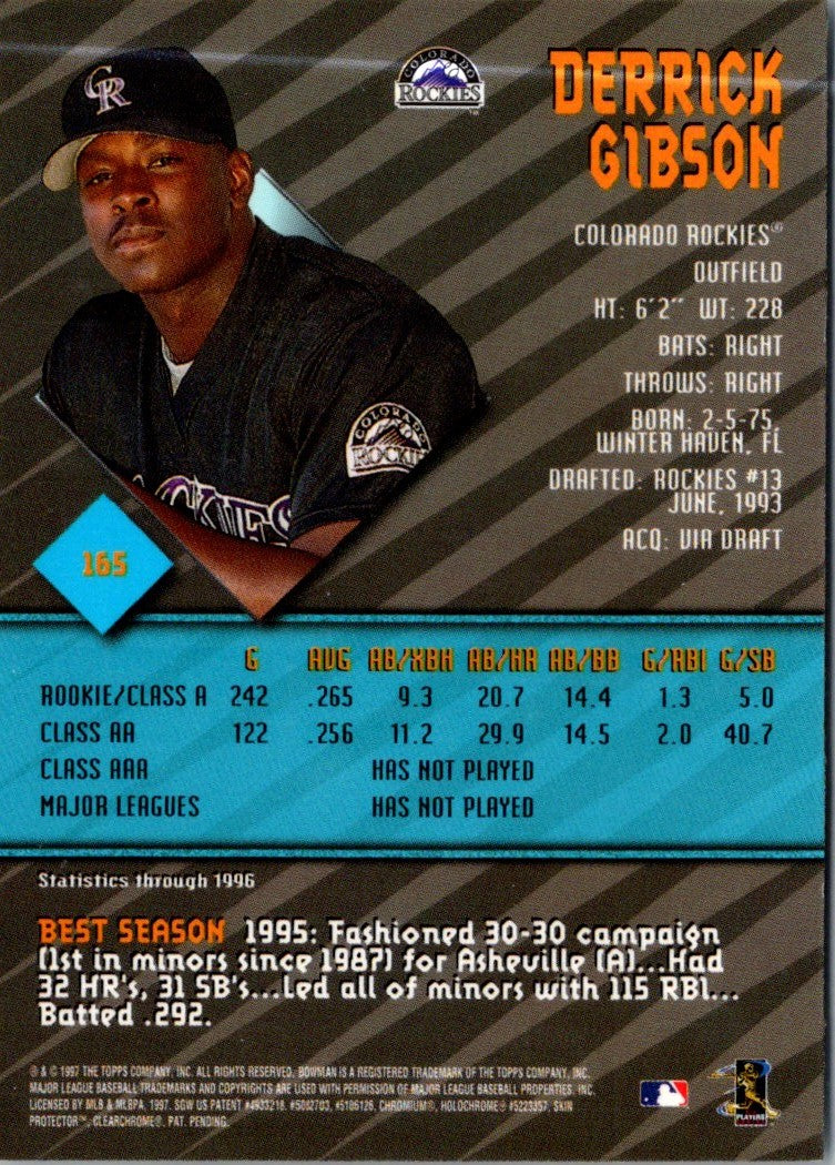 1997 Bowman's Best Derrick Gibson